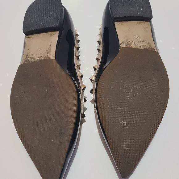 Valentino Rockstud Pointed Toe Ballerina Flat - Picture 6 of 9